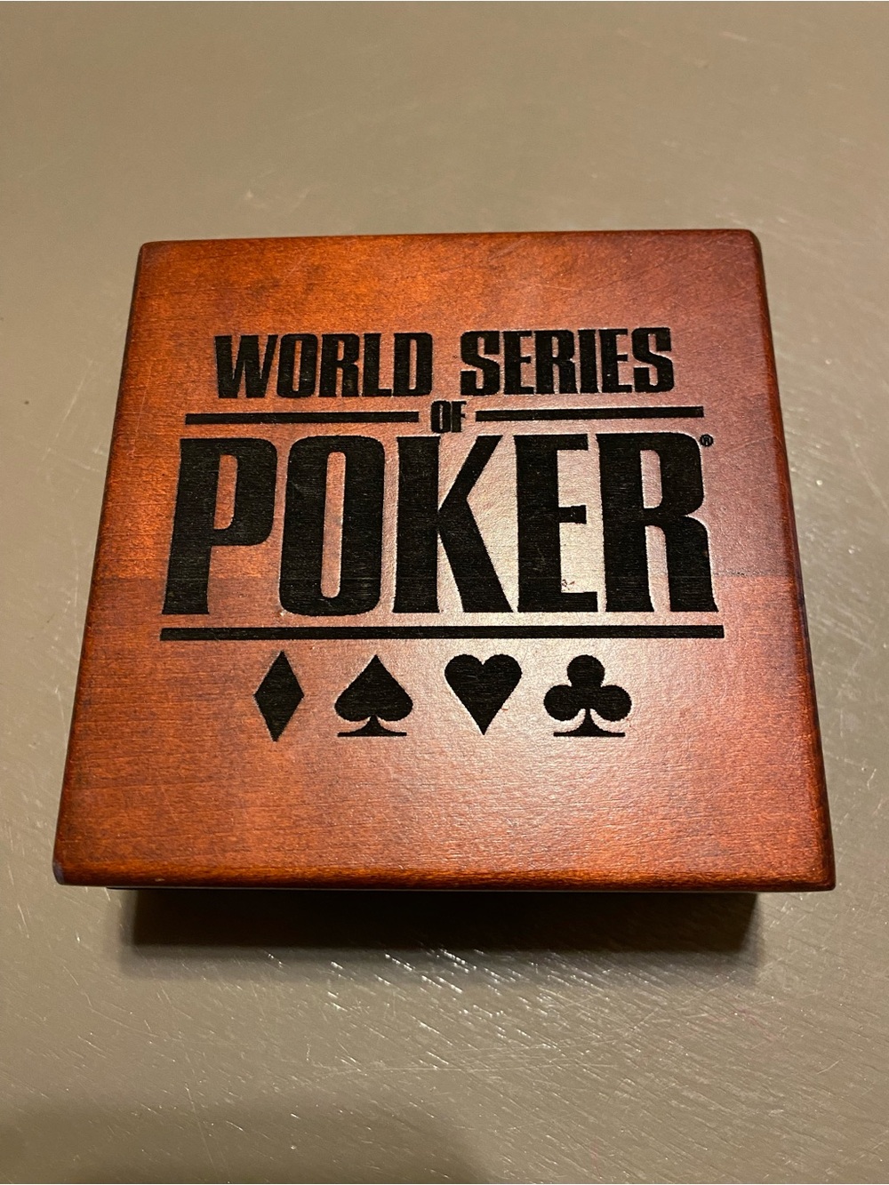 World Series of Poker WSOP Money Clip w/ Wood Display Box Made in USA